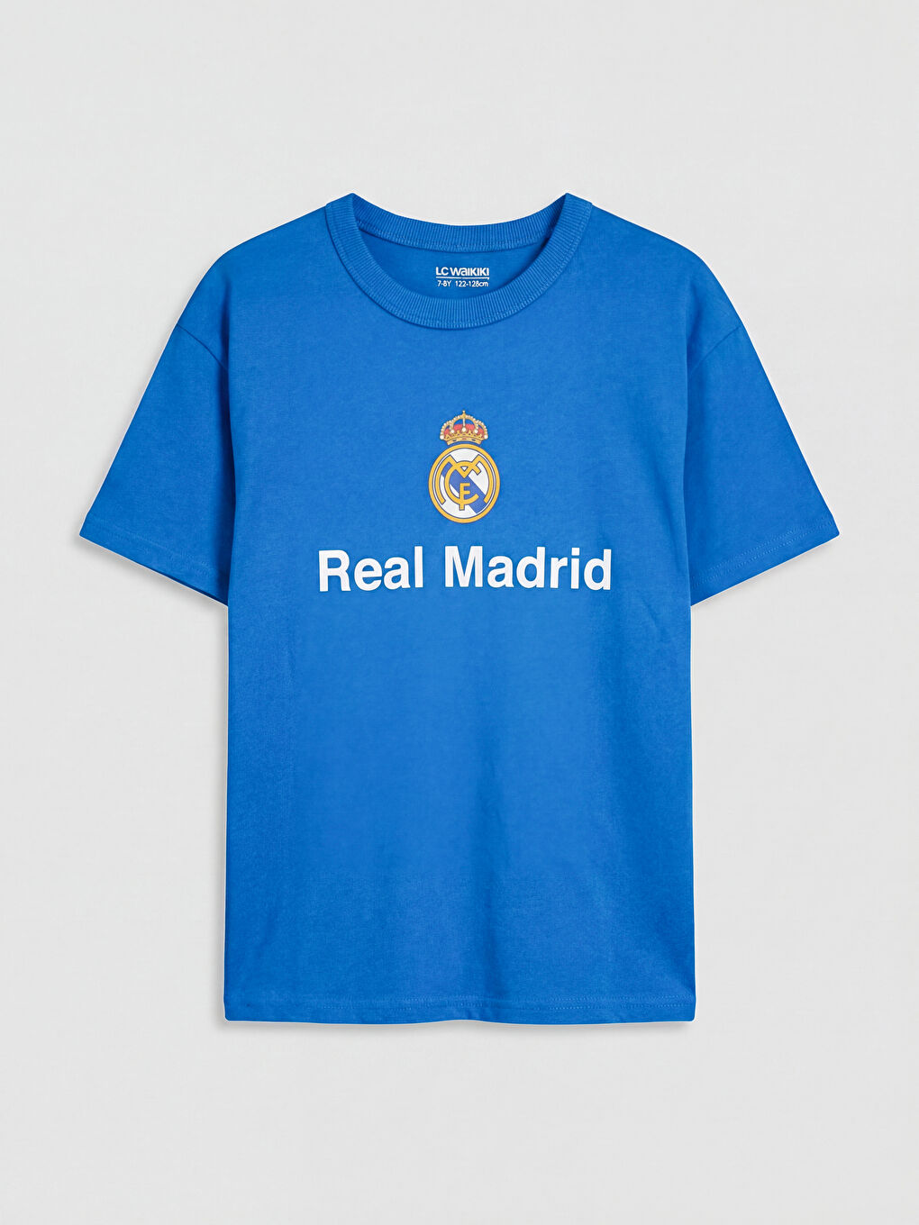 Mavi Real Madrid Baskılı Erkek Çocuk Tişört