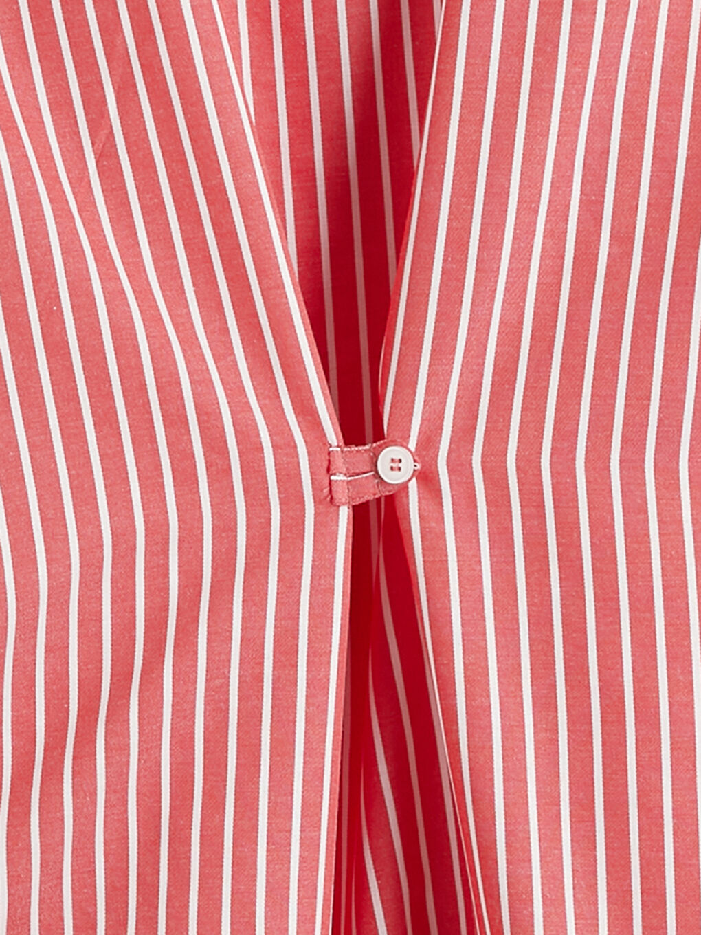 Kırmızı Çizgili Poplin Kadın Gömlek-2