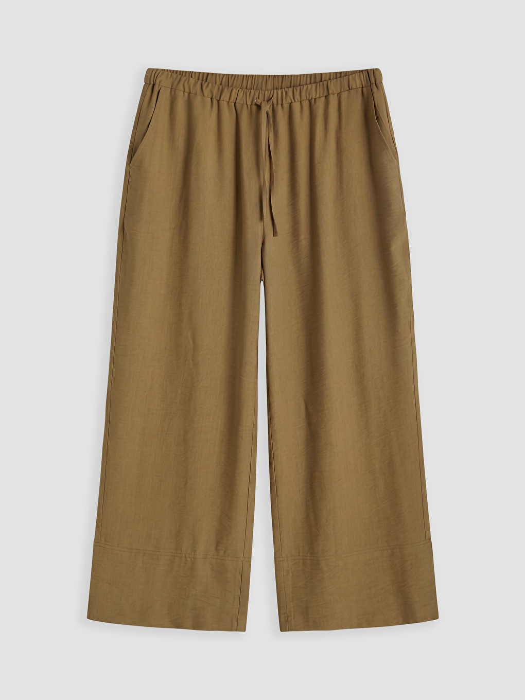 Elastic Waist Wide Leg Women's Trousers-4