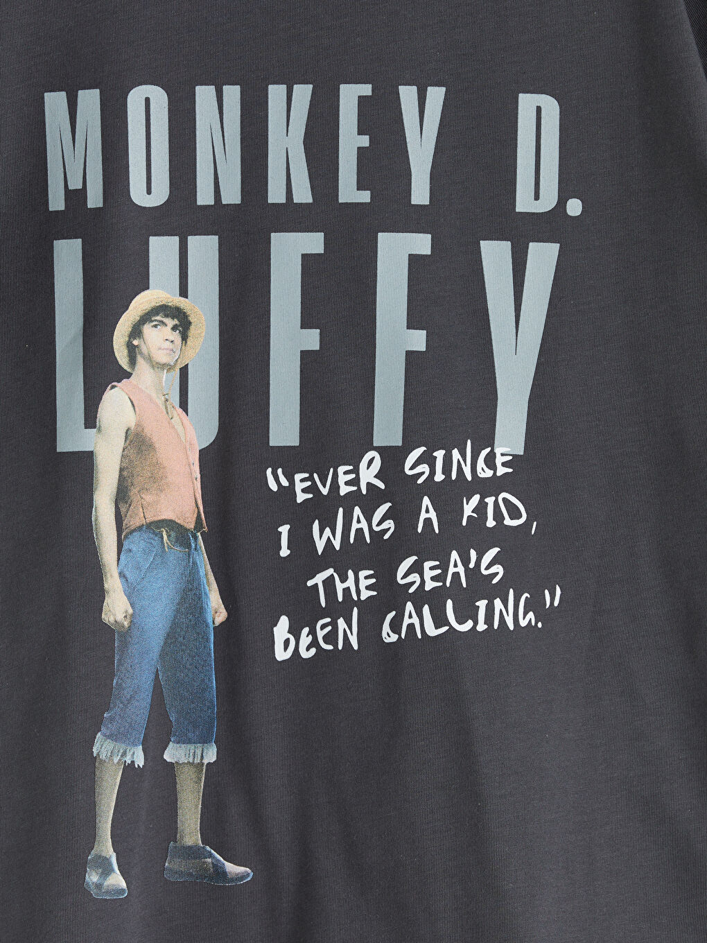 Antrasit Bisiklet Yaka One Piece Baskılı Erkek Çocuk Tişört-2