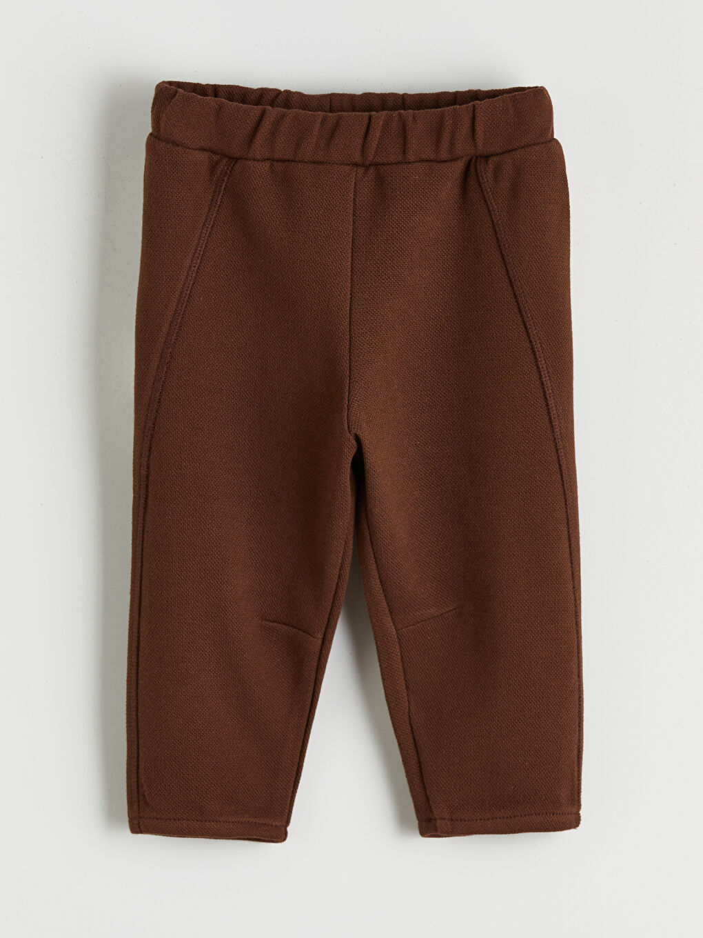 Kahverengi Polo Yaka Çizgili Erkek Bebek Sweatshirt ve Eşofman Altı-3