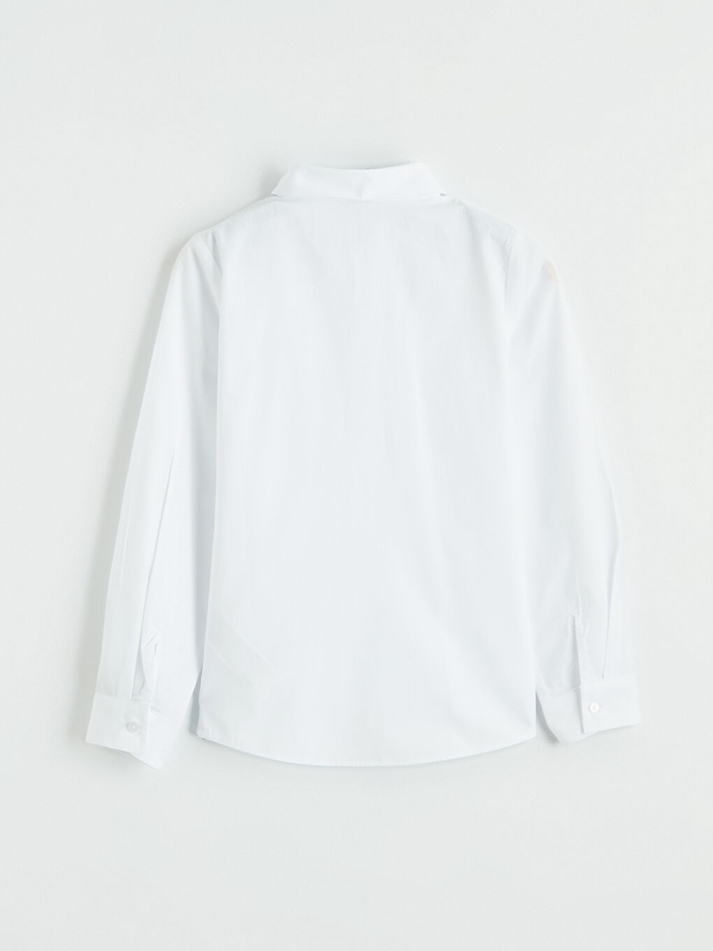 Beyaz Uzun Kollu Kız Çocuk Gömlek-2