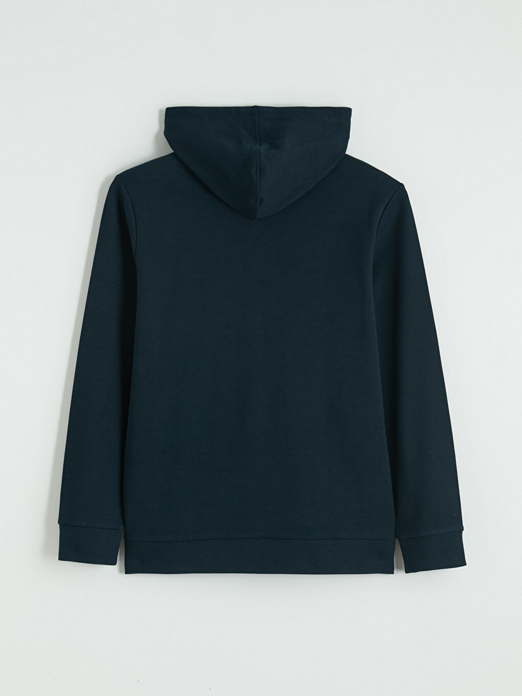 Lacivert Kapüşonlu Erkek Fermuarlı Sweatshirt-2