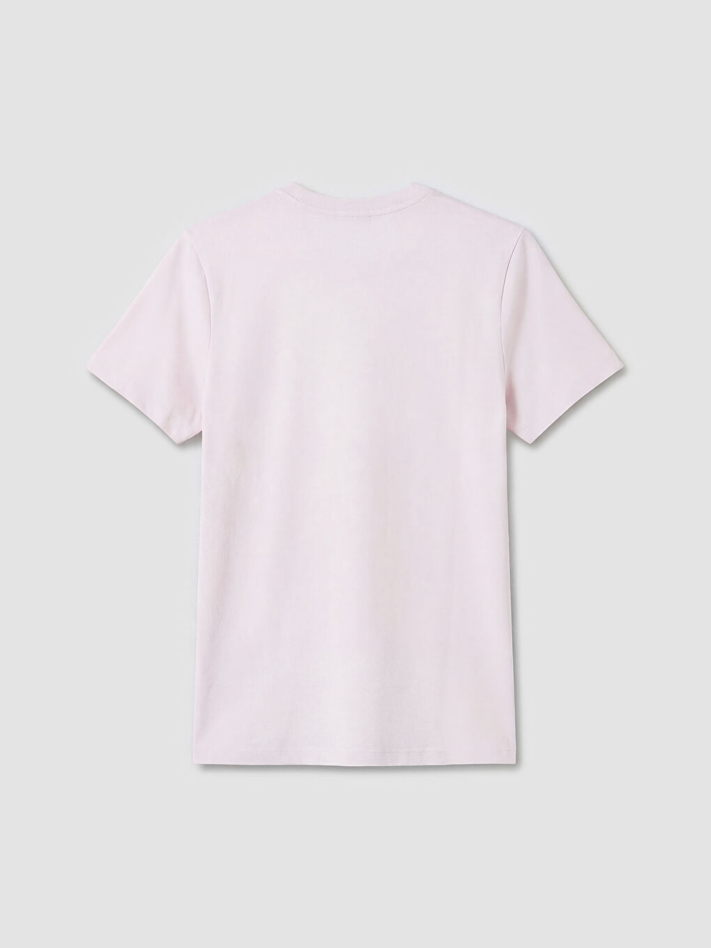 Lila Bisiklet Yaka Kadın Tişört-1