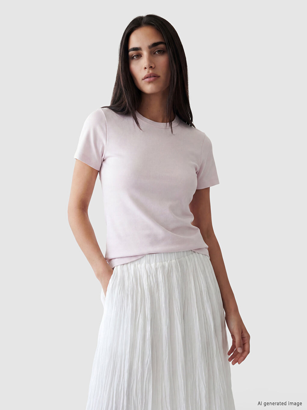 Crew Neck Women's T-Shirt-2