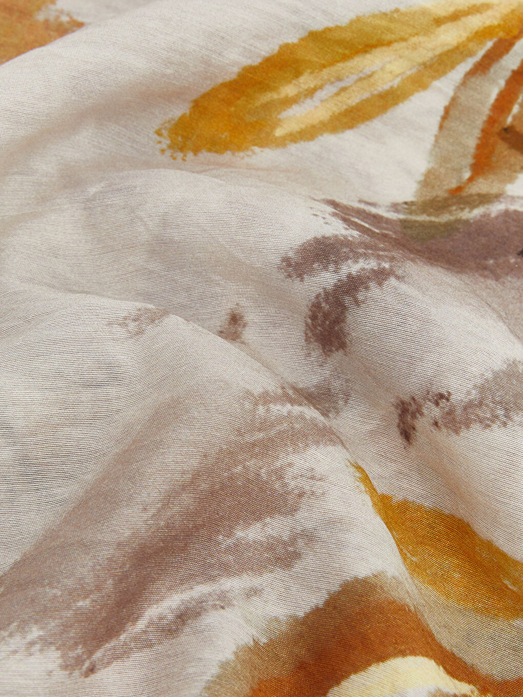 Kahverengi Çiçek Desenli Kadın Eşarp-2