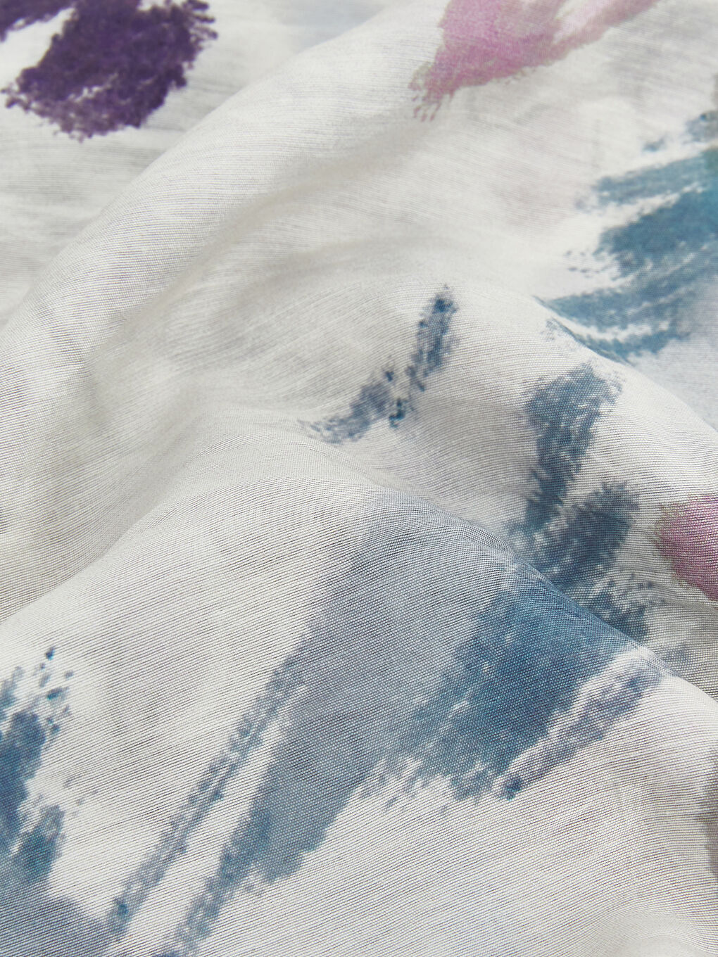 Mor Çiçek Desenli Kadın Şal-2