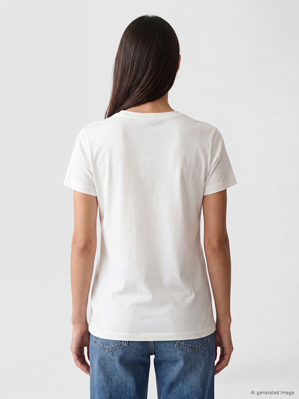 Crew Neck Printed Women's T-Shirt-3