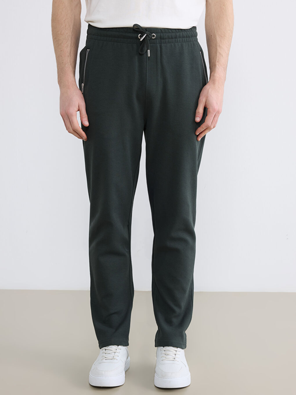 Yeşil Standart Kalıp Erkek Eşofman Altı-1