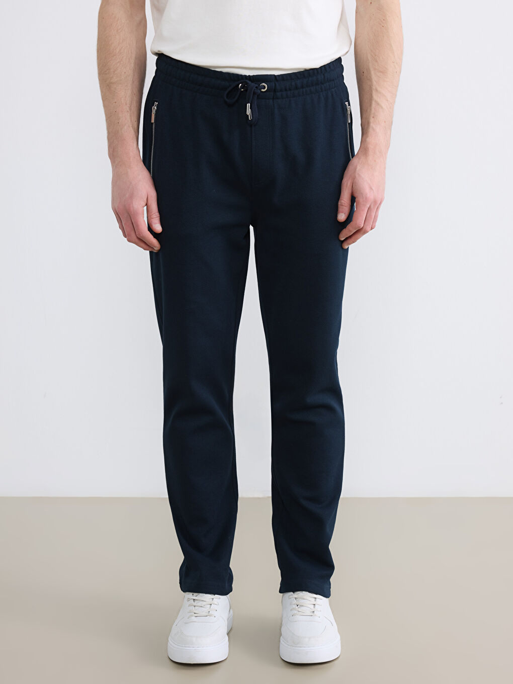 Lacivert Standart Kalıp Erkek Eşofman Altı-1