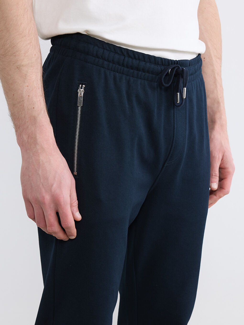 Lacivert Standart Kalıp Erkek Eşofman Altı-2