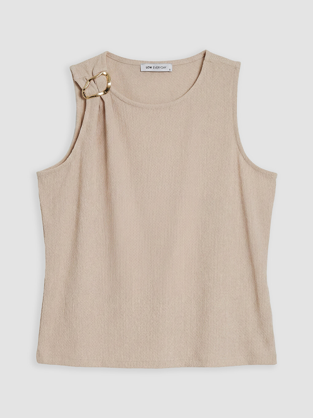 Woman Beige Tank Top-4