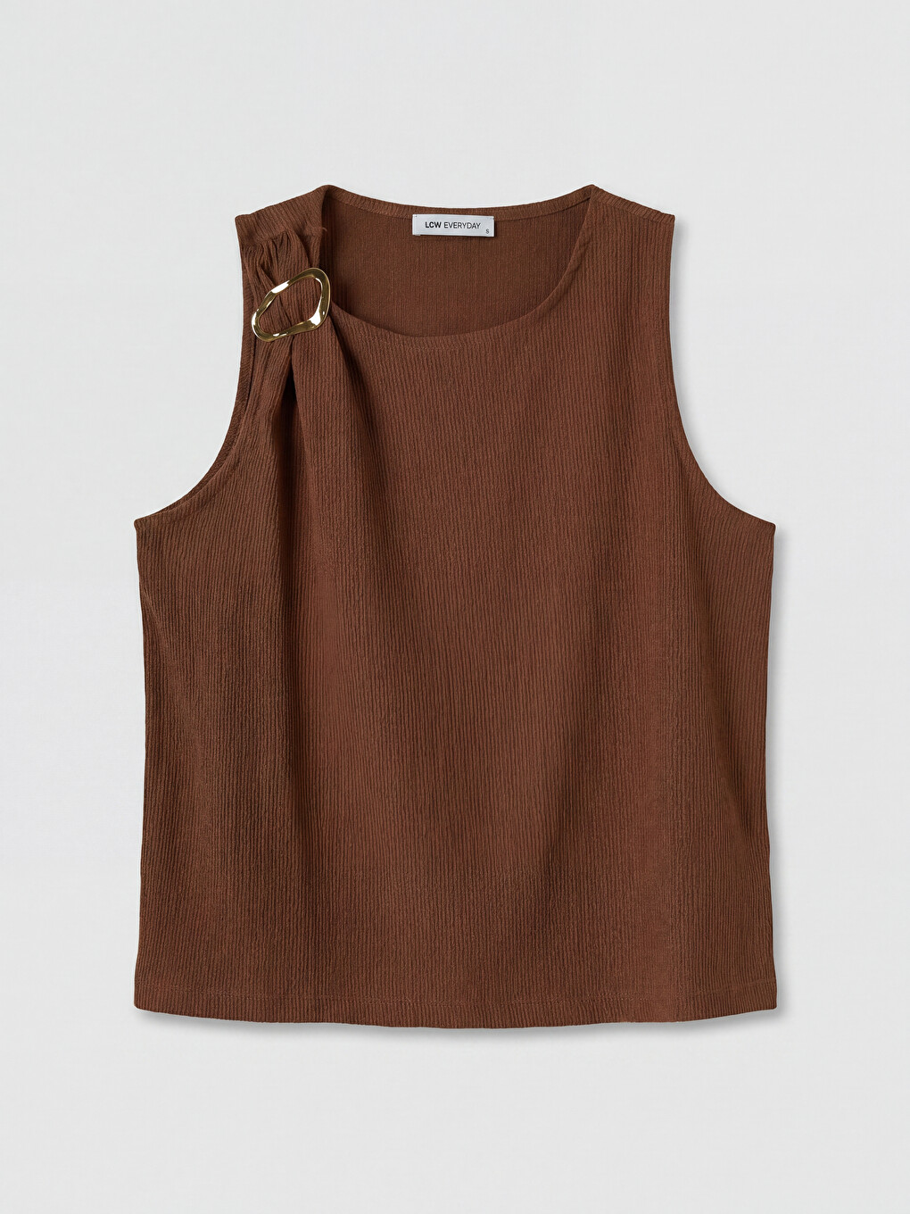 Crew Neck Ruched Women's Tank Top-4