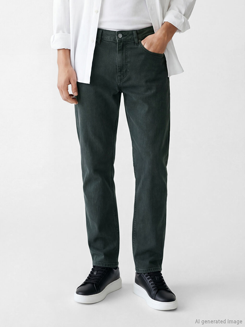 Yeşil 779 Regular Fit Erkek Jean Pantolon-1