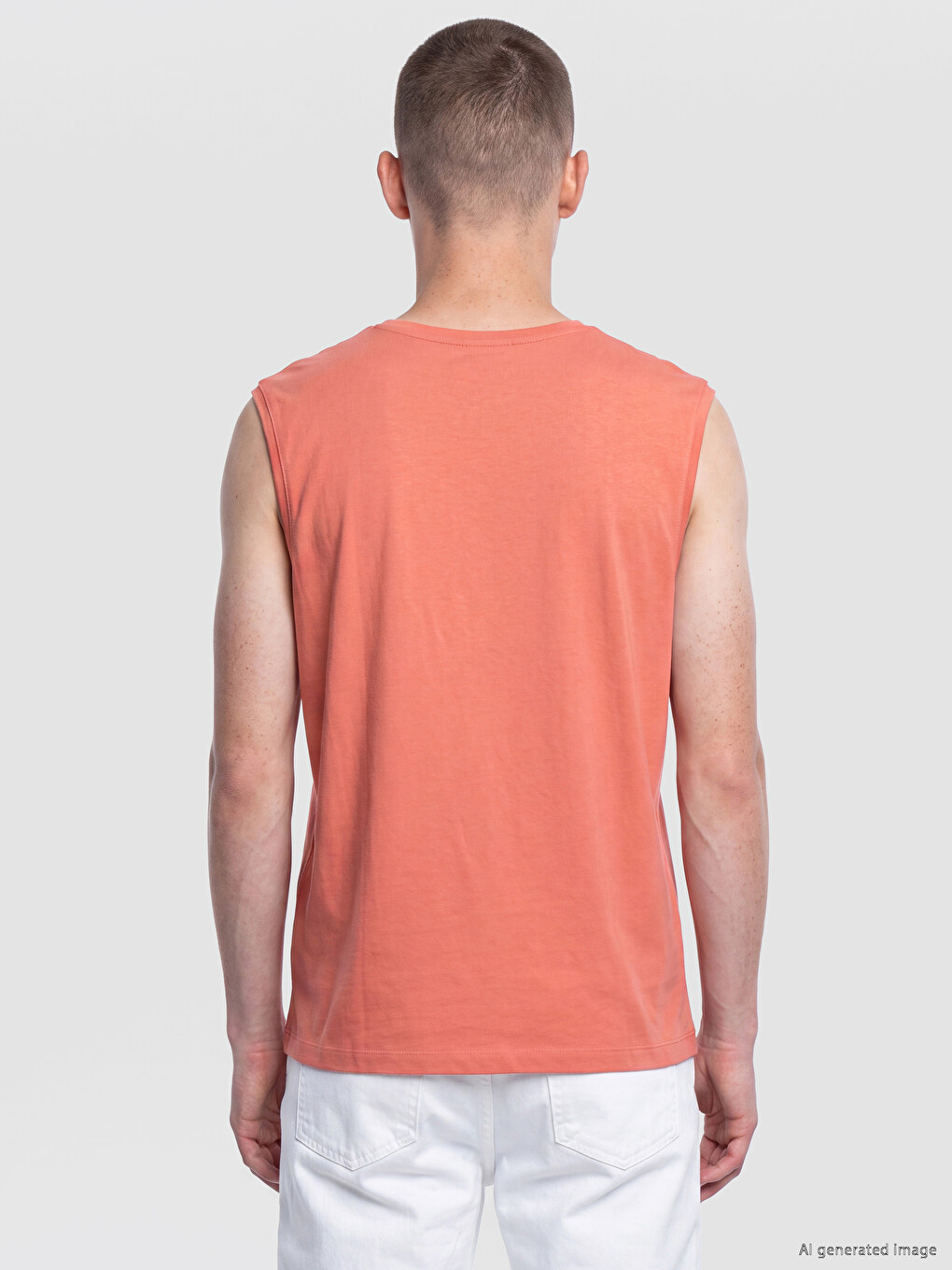 Crew Neck Printed Men's Sleeveless T-shirt-3
