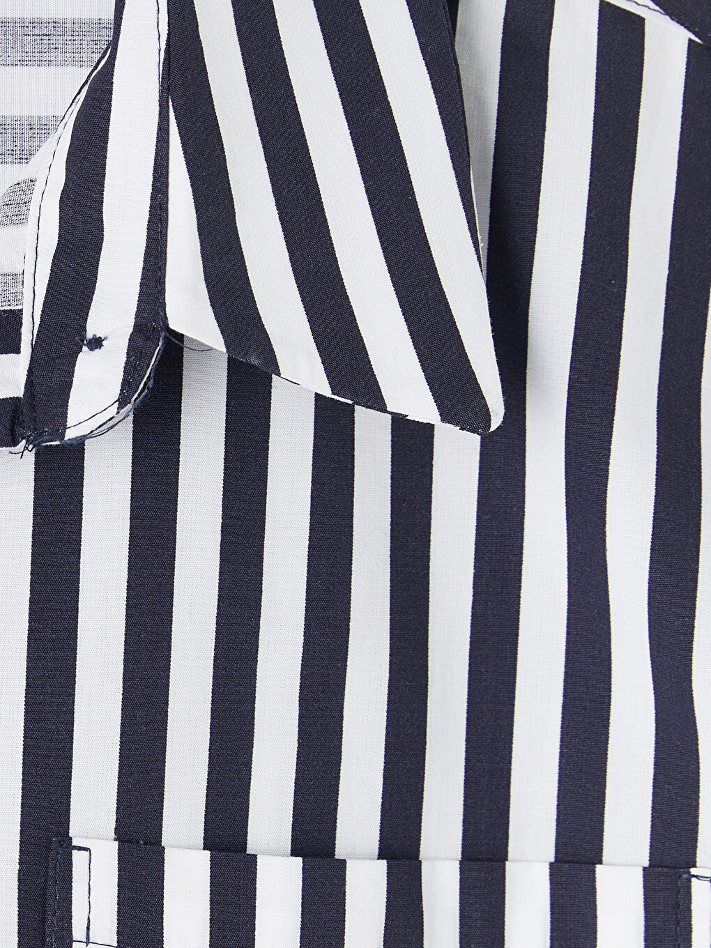 Striped Oversize Poplin Women's Shirt-5