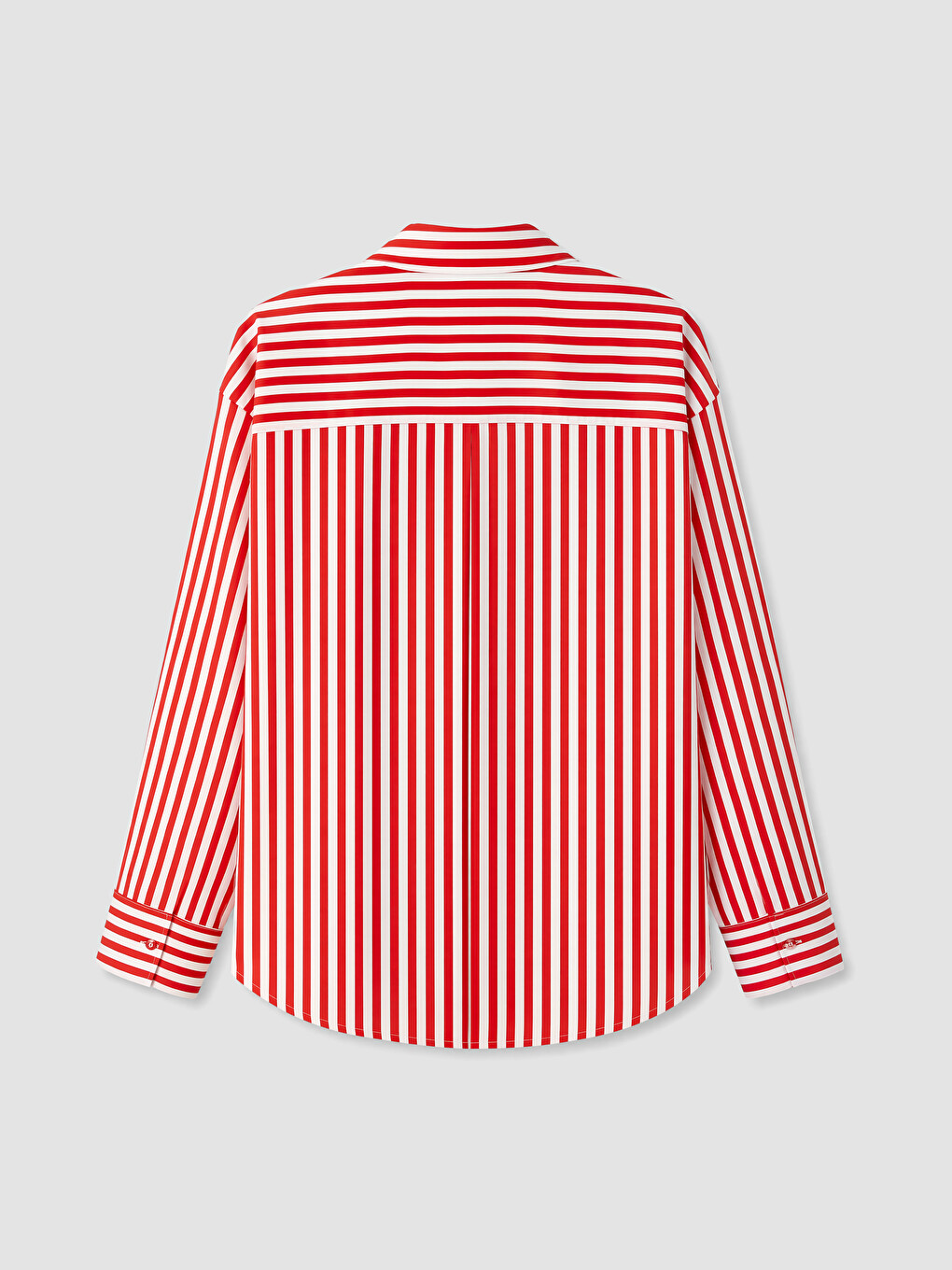 Striped Oversize Poplin Women's Shirt-6