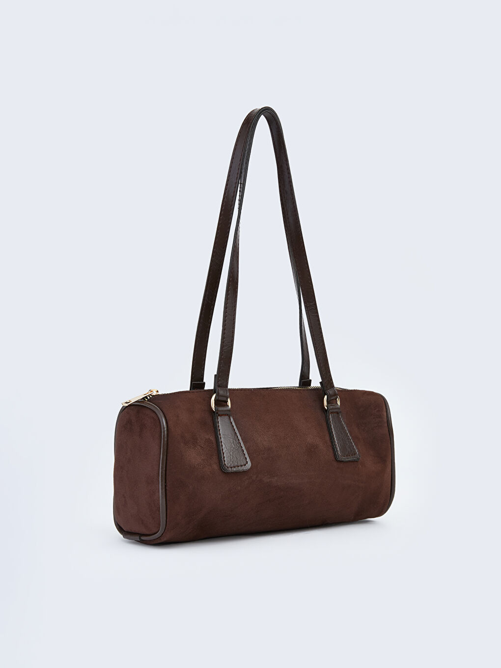 Kahverengi Süet Kadın Omuz Çantası-1