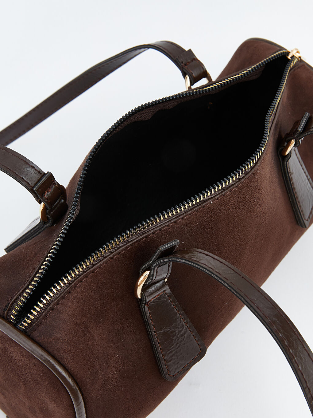 Kahverengi Süet Kadın Omuz Çantası-3