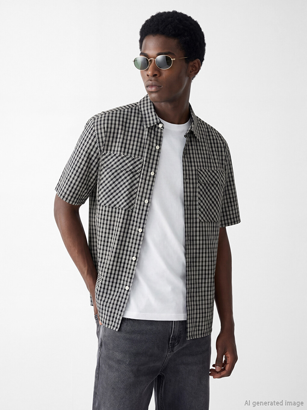 Relax Fit Plaid Men's Shirt
