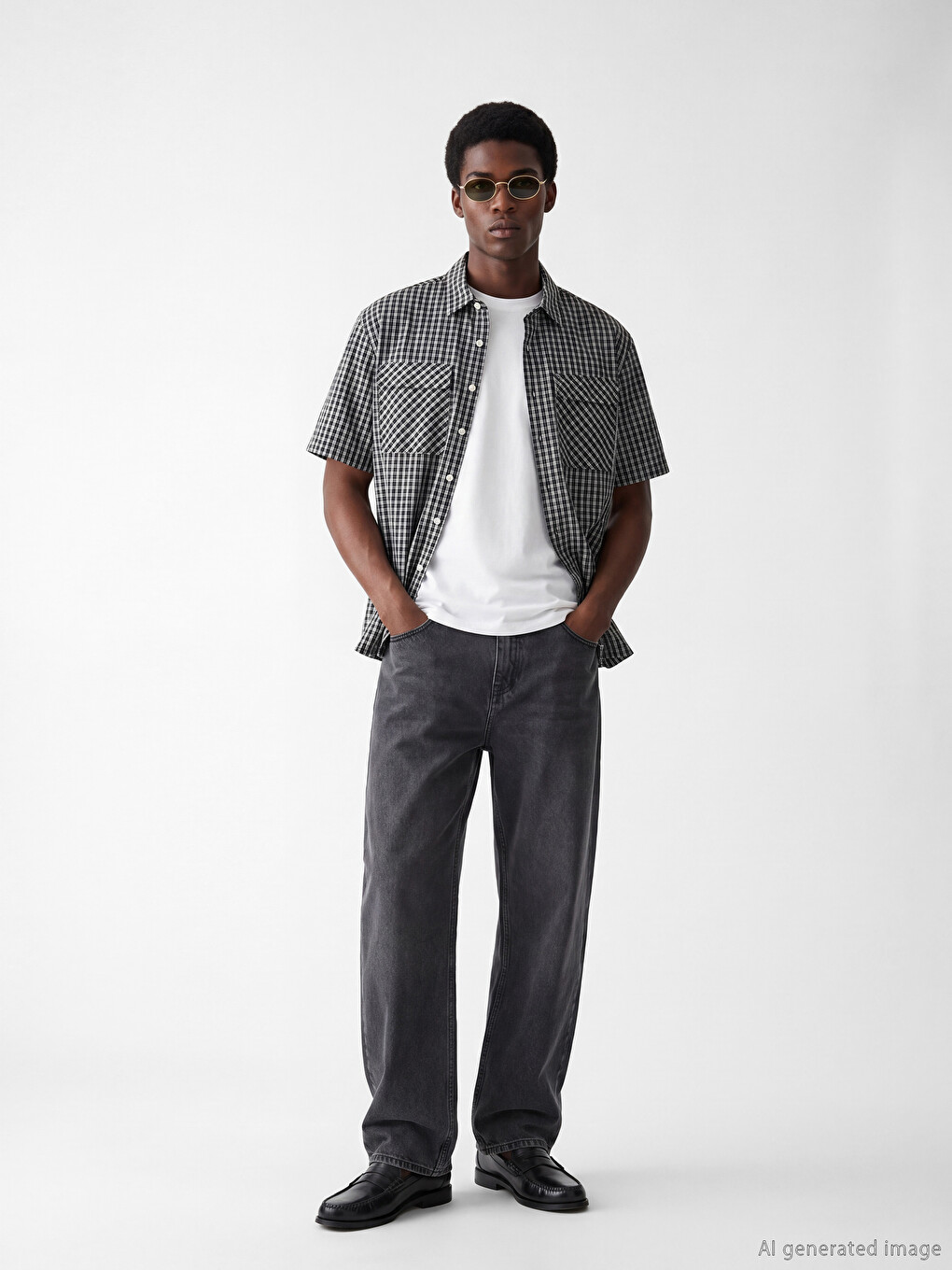 Relax Fit Plaid Men's Shirt-1