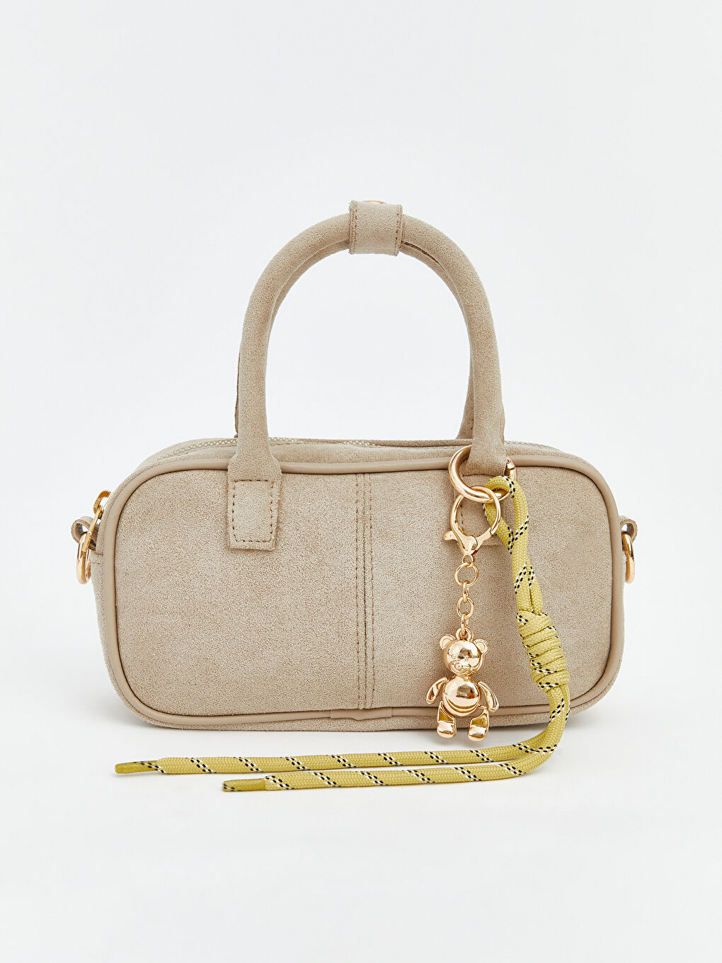 Bej Aksesuarlı Kadın Omuz Çantası