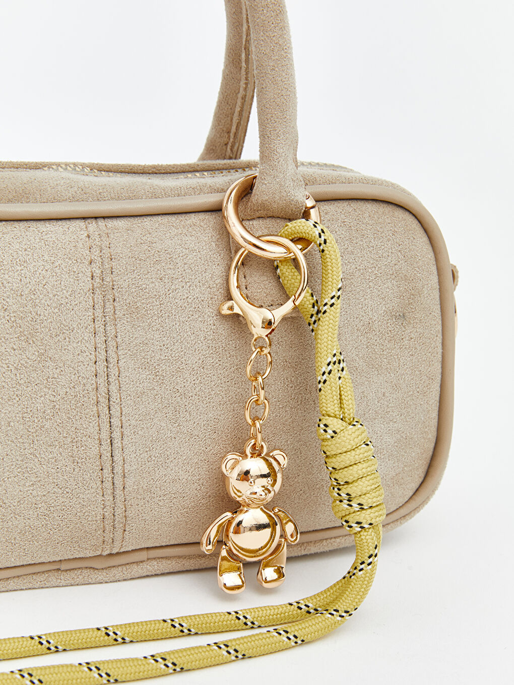 Bej Aksesuarlı Kadın Omuz Çantası-2