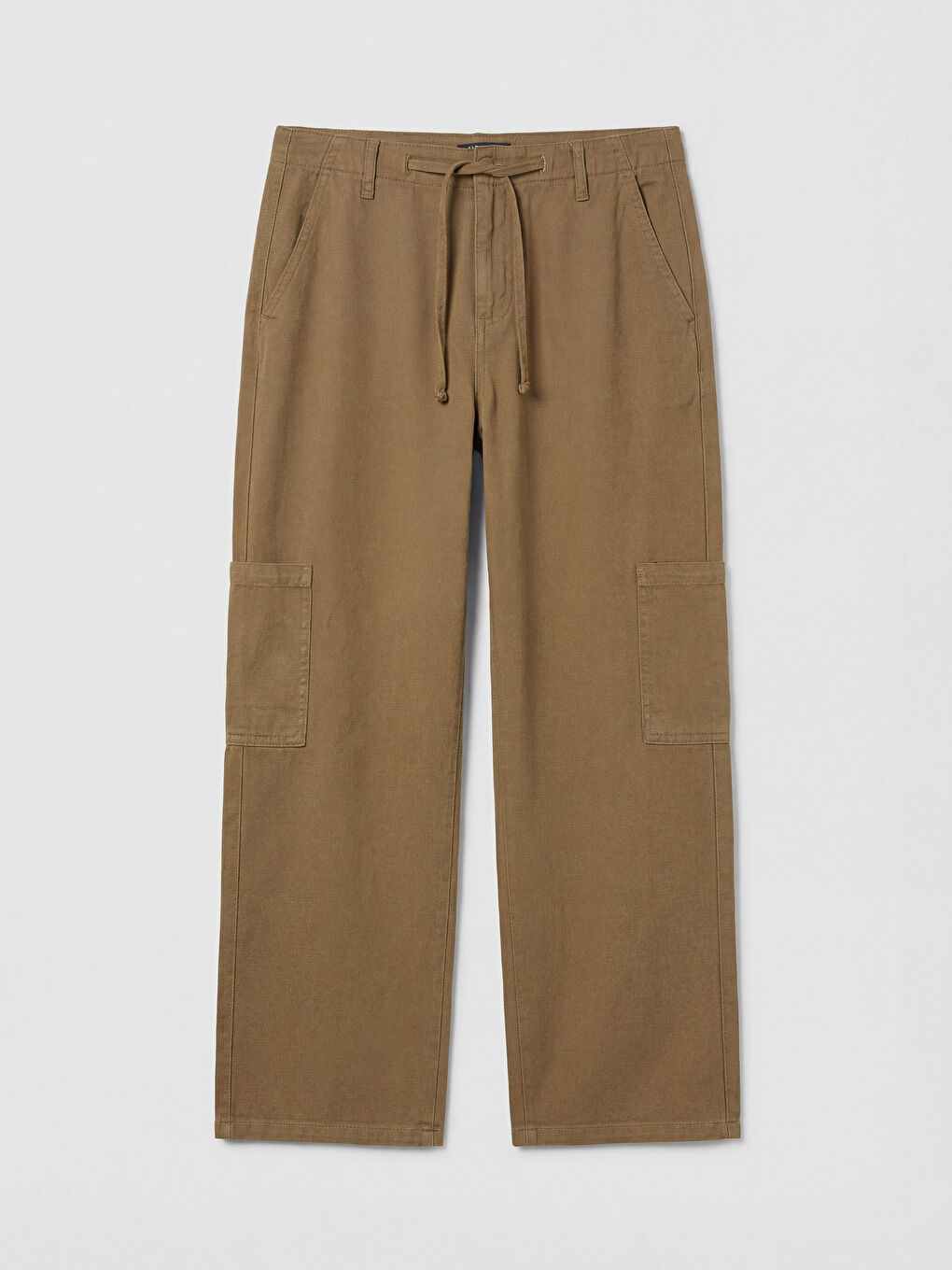 Haki Loose Fit Kadın Kargo Jean Pantolon