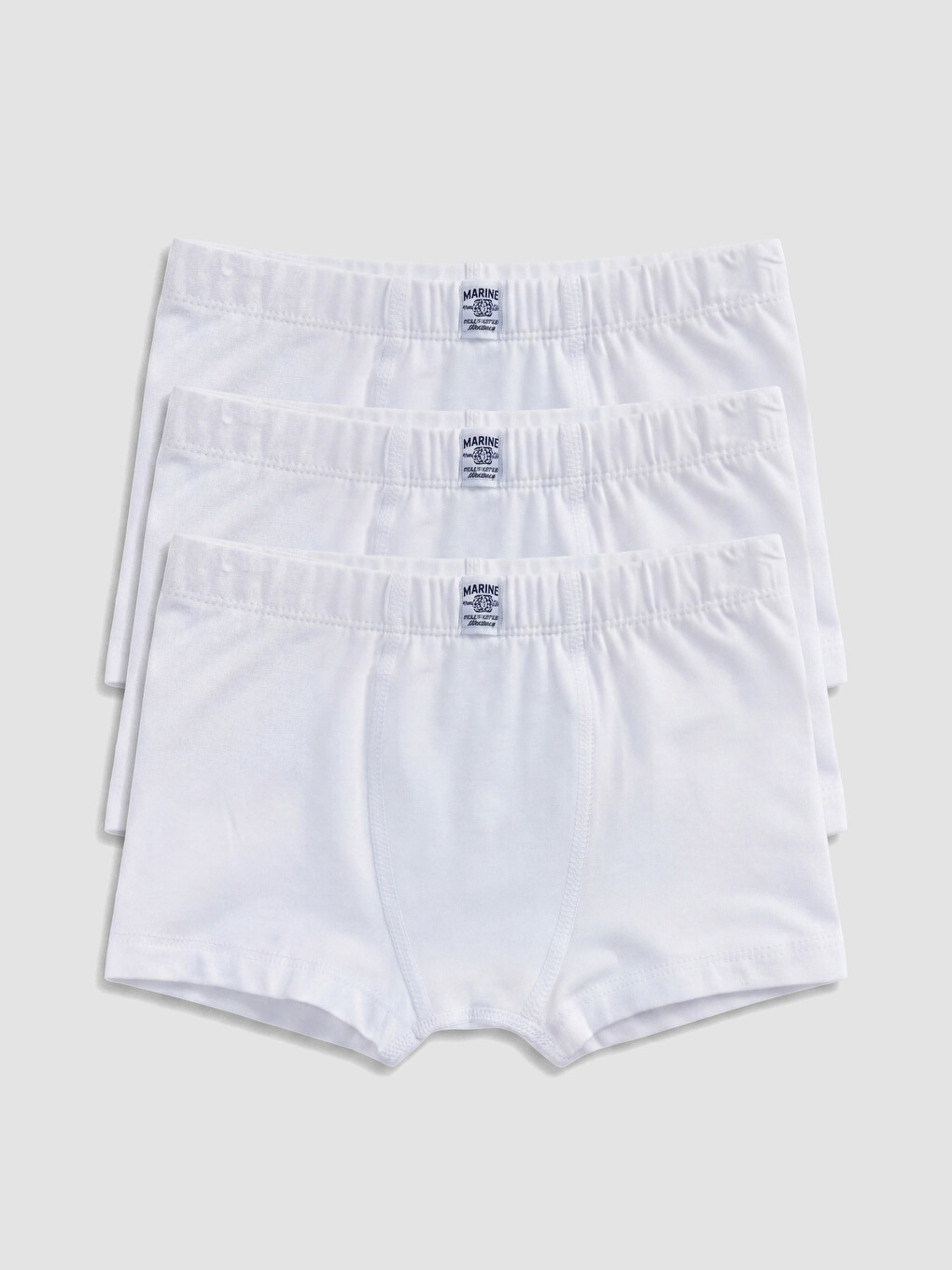 Beyaz Erkek Çocuk Boxer 3'lü