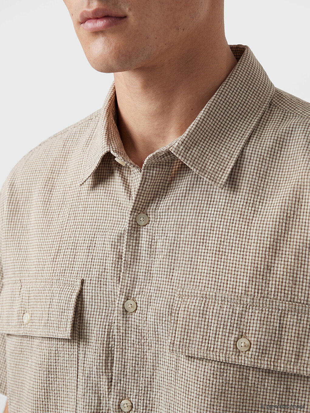 Regular Fit Plaid Men's Shirt-2