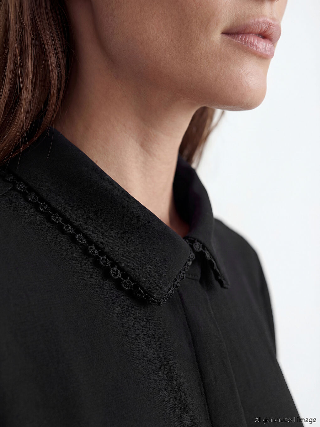 Embroidered Detail Women's Shirt Tunic-2