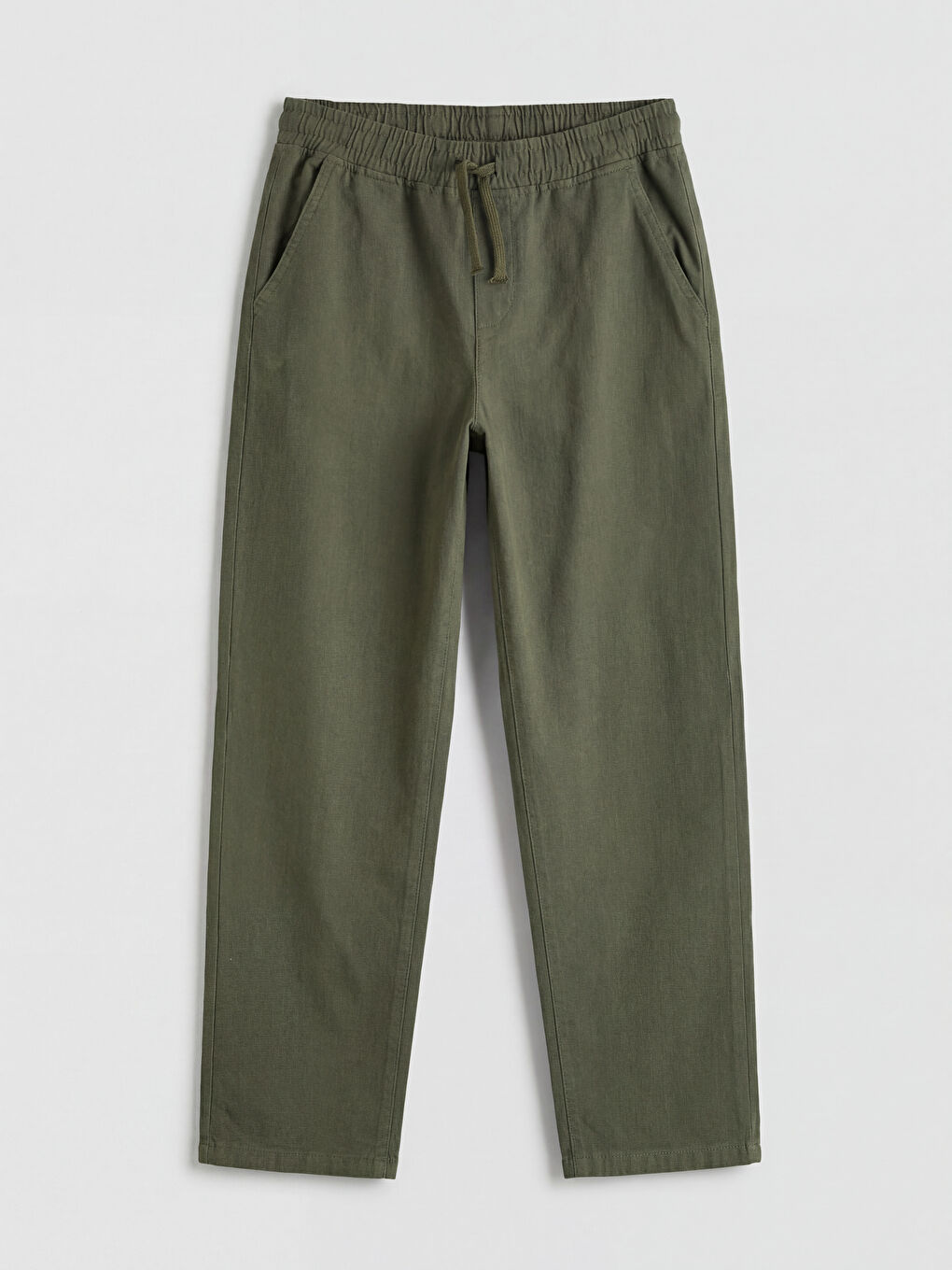 Haki Regular Fit Erkek Çocuk Poplin Pantolon