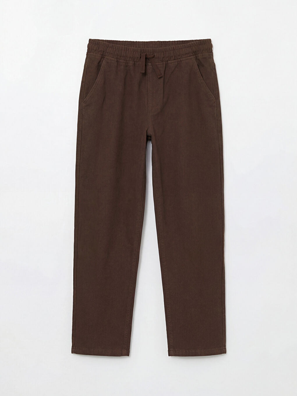 Kahverengi Standart Fit Erkek Çocuk Poplin Pantolon