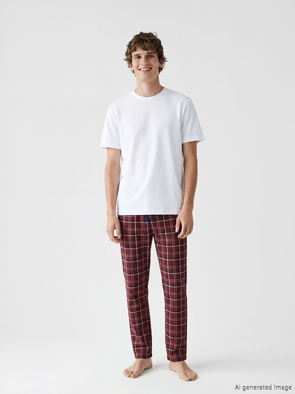 Man BORDEAUX Pyjama Bottoms