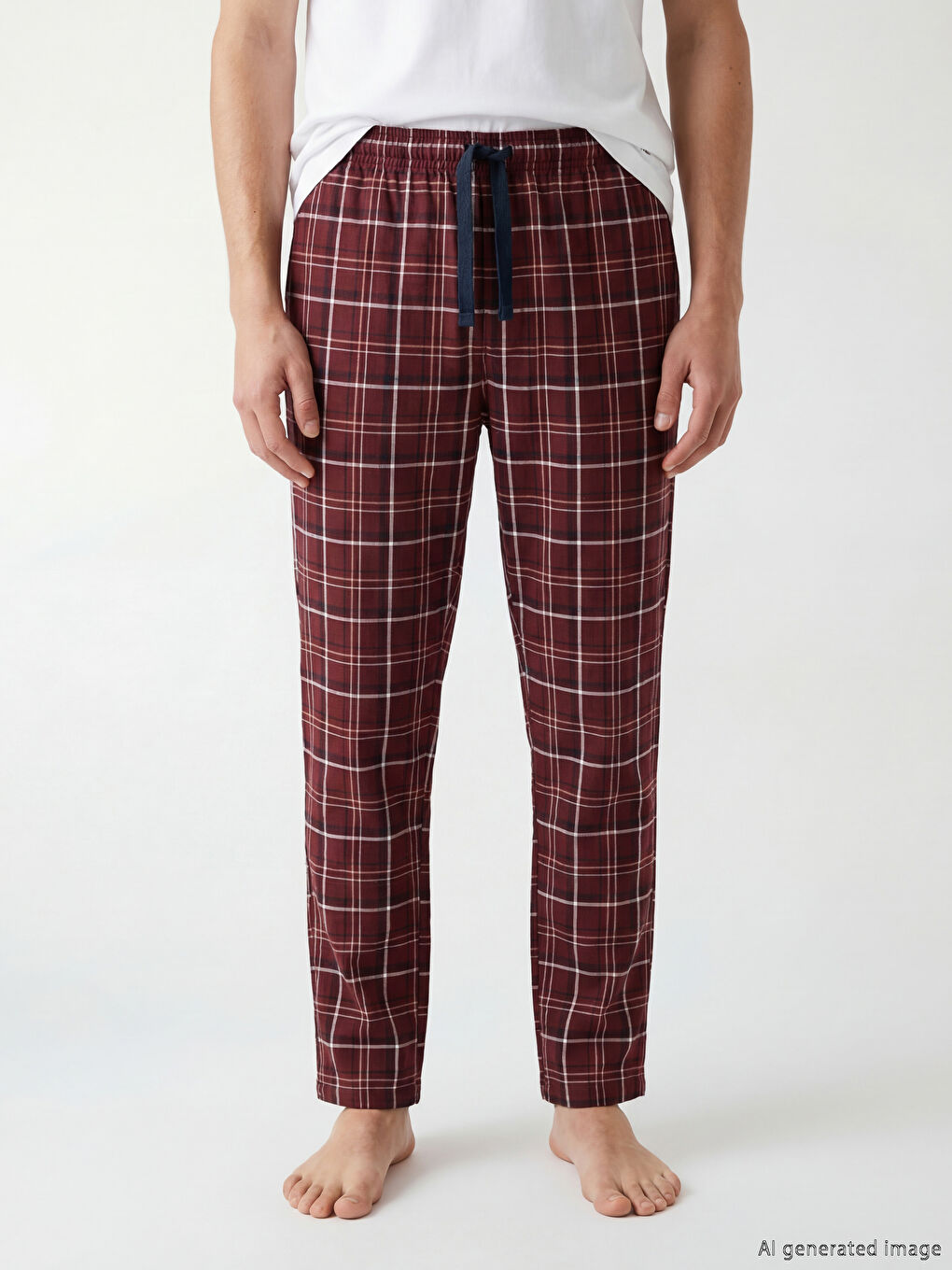 Man BORDEAUX Pyjama Bottoms-1