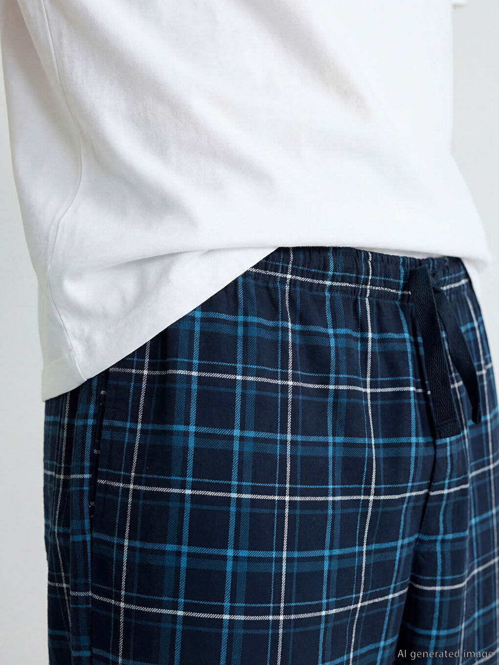 Regular Fit Plaid Men's Pyjamas Bottoms-2