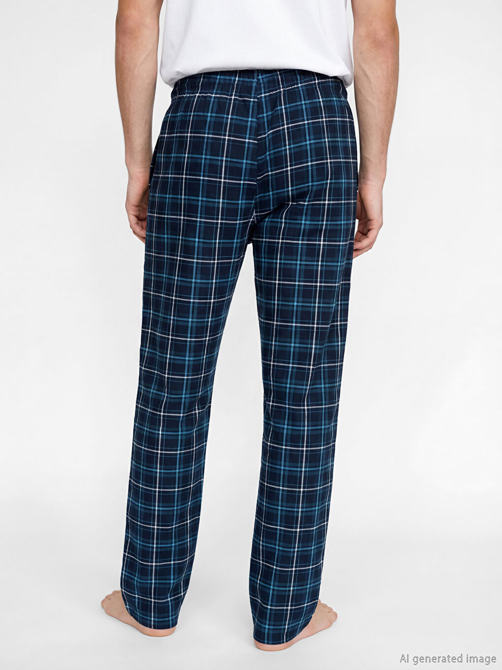 Regular Fit Plaid Men's Pyjamas Bottoms-3