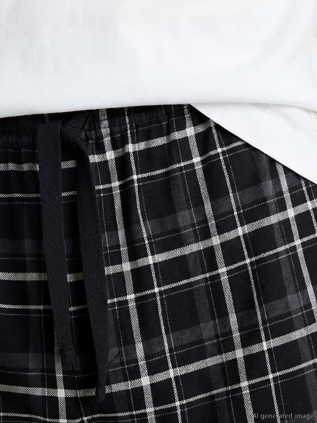 Regular Fit Plaid Men's Pyjamas Bottoms-2