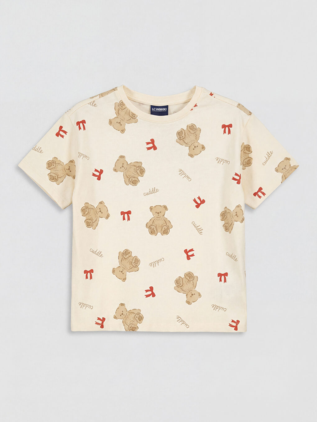 Pembe Baskılı Kız Çocuk Pijama Takımı-1