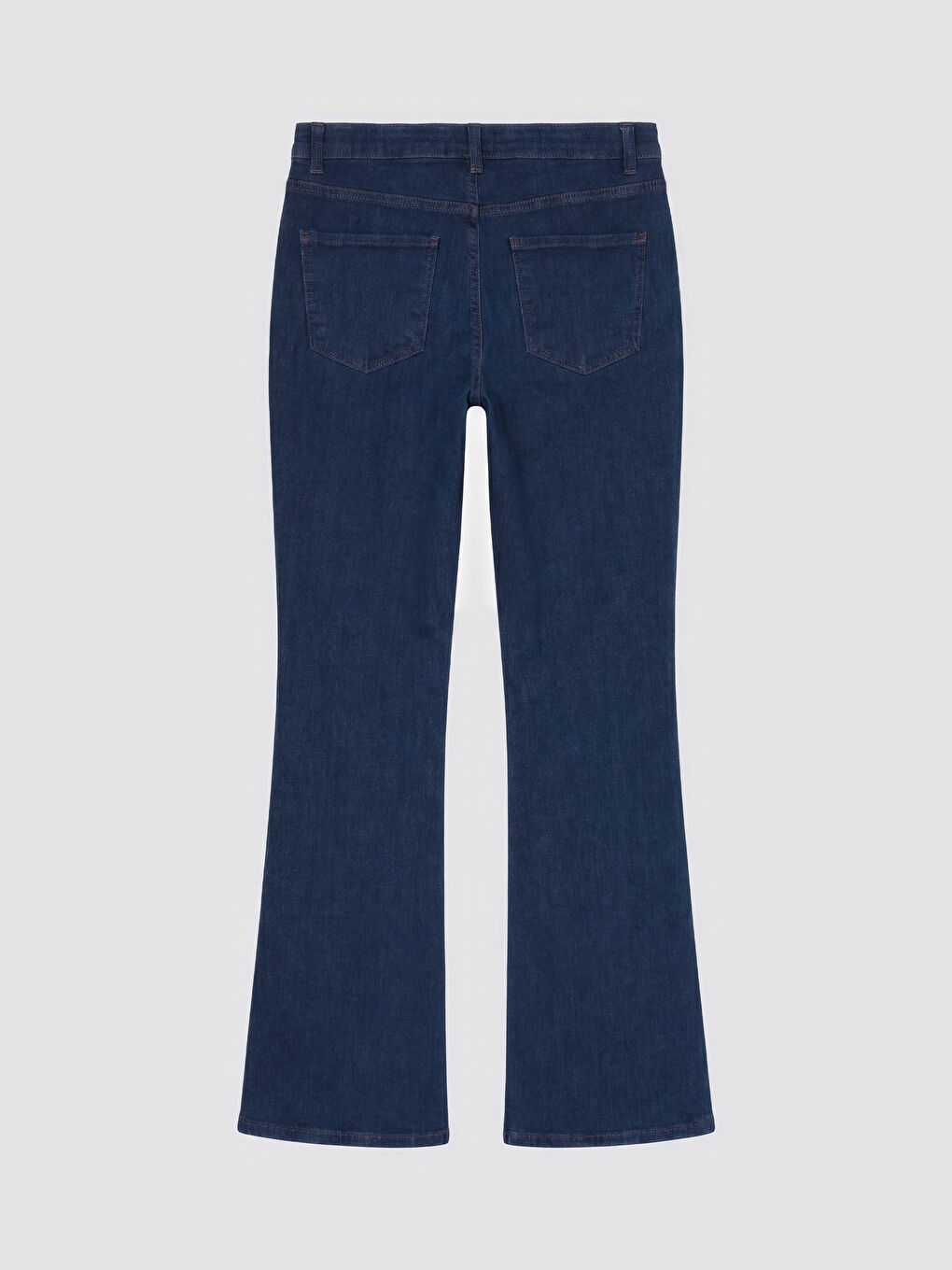 İndigo Yüksek Bel Flare Kadın Jean Pantolon-1