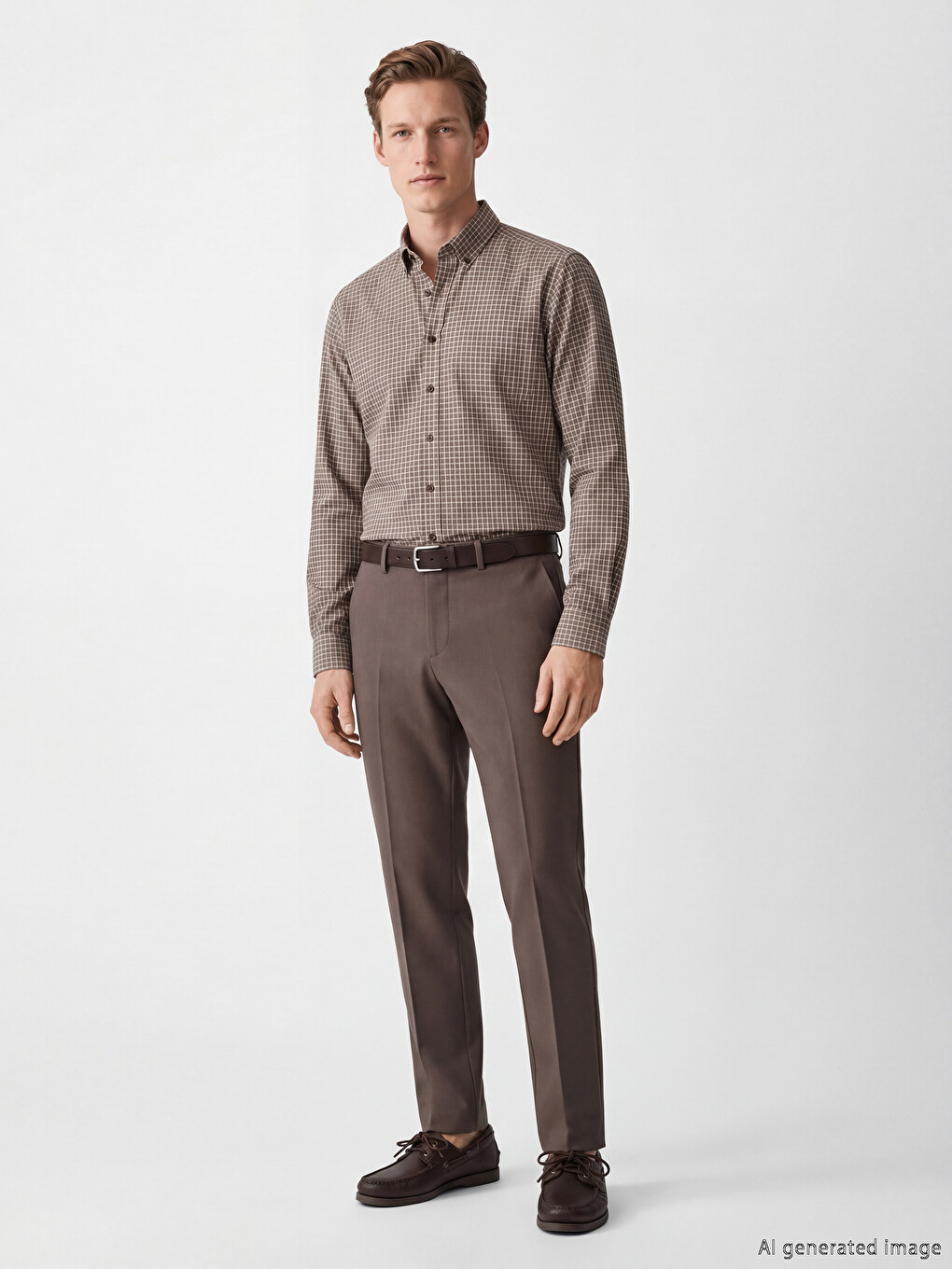 Regular Fit Plaid Textured Men's Shirt-1
