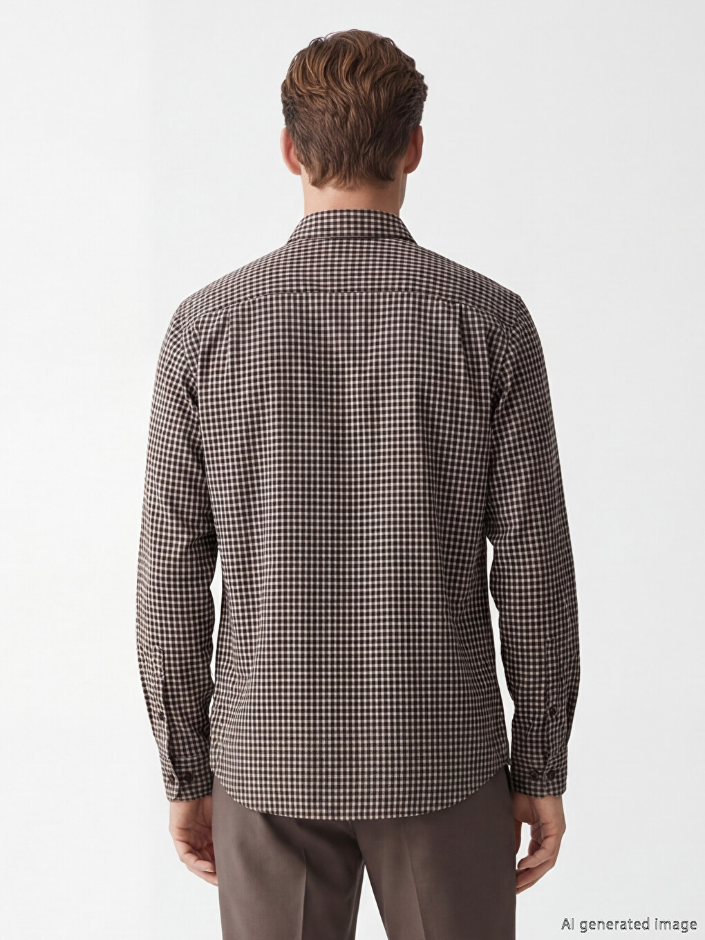 Regular Fit Plaid Textured Men's Shirt-3