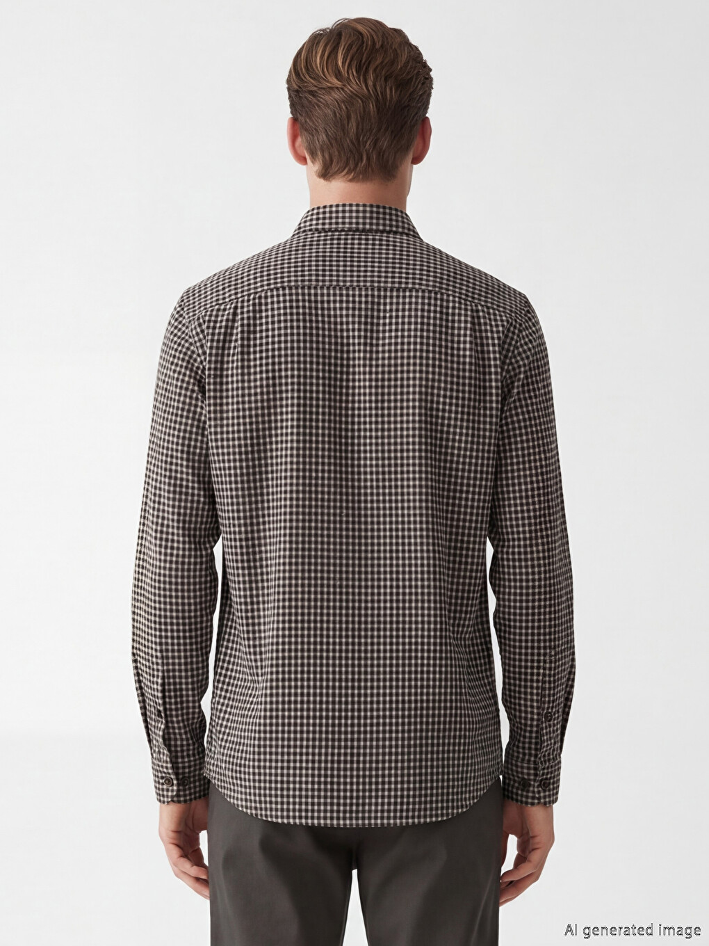 Regular Fit Plaid Textured Men's Shirt-3