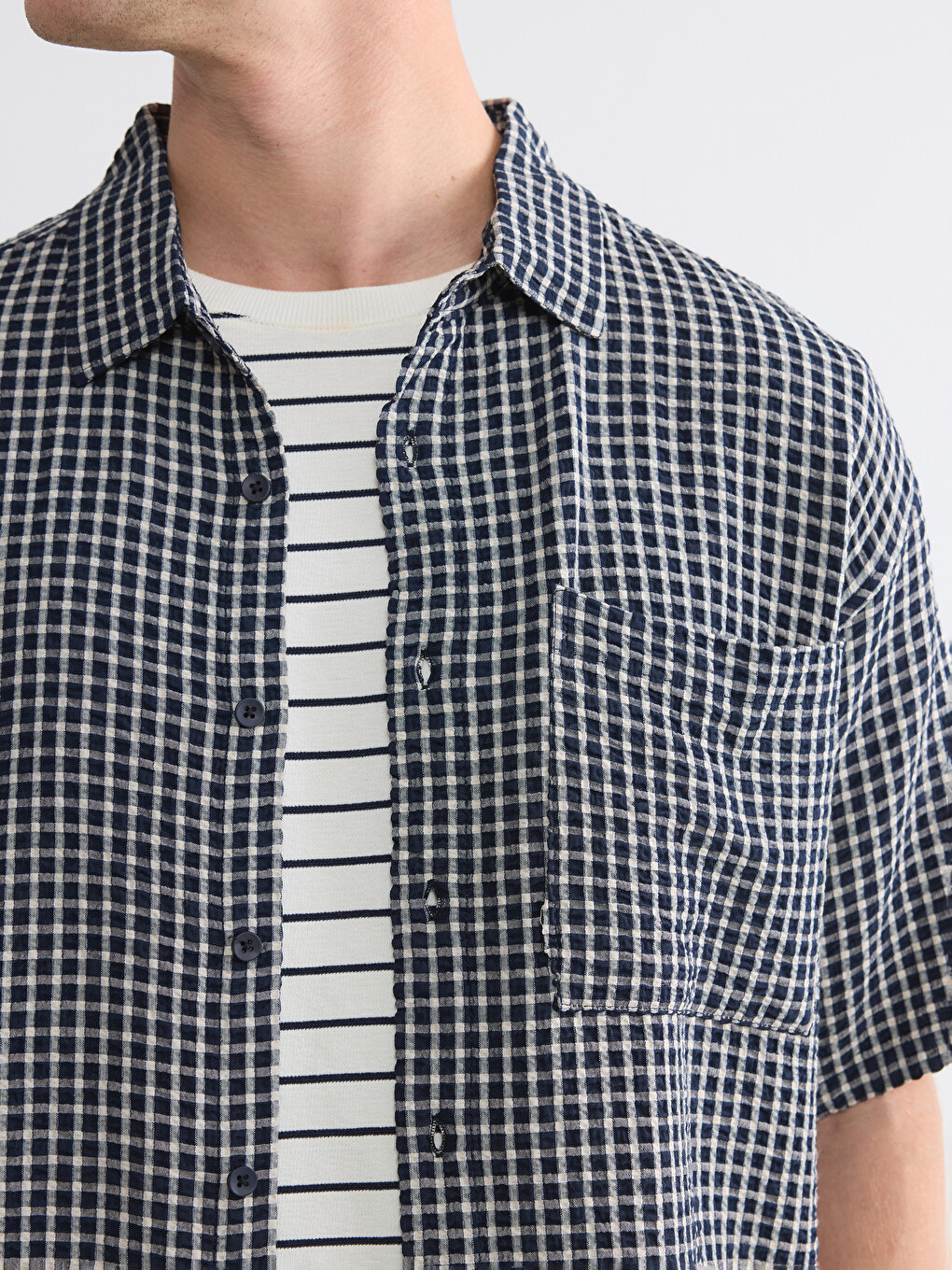 Regular Fit Plaid Men's Shirt-2