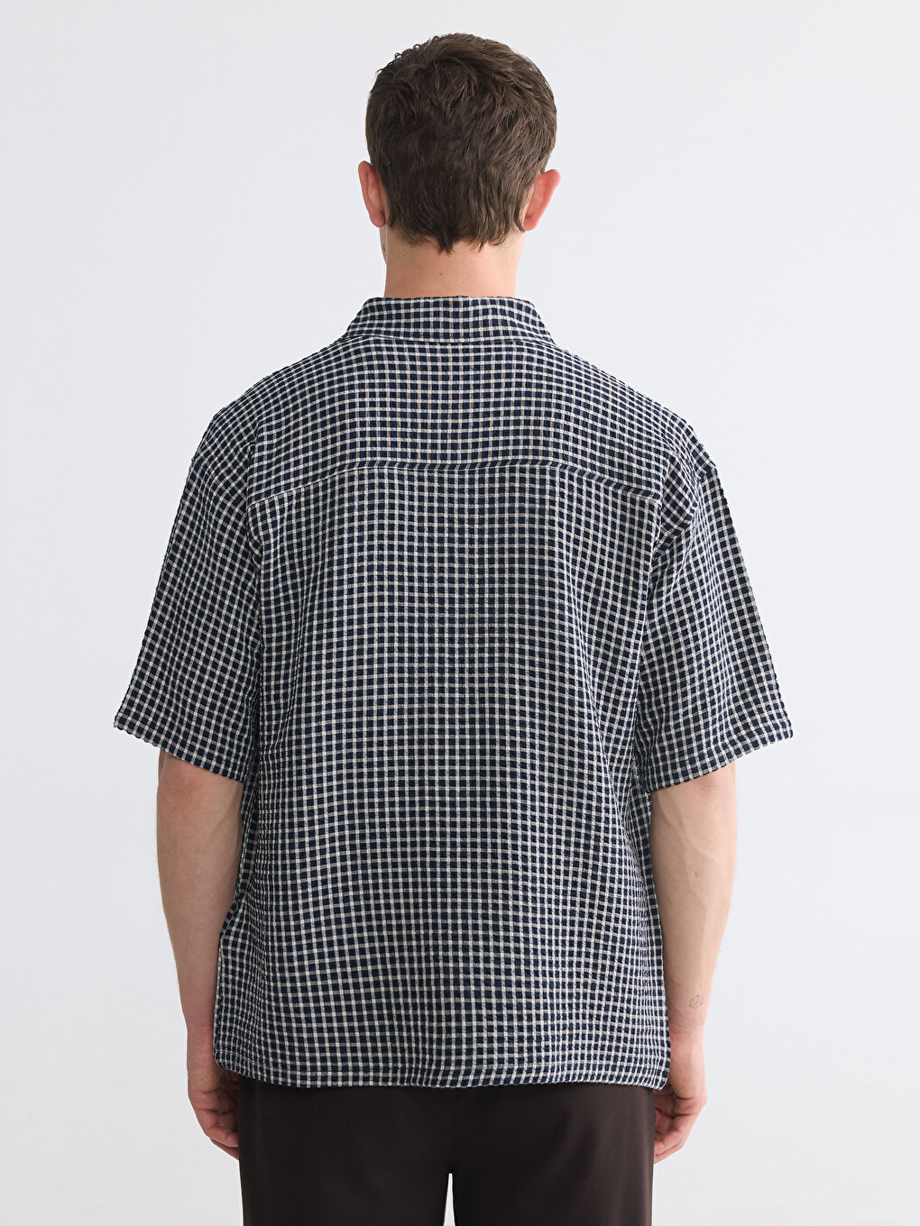 Regular Fit Plaid Men's Shirt-3