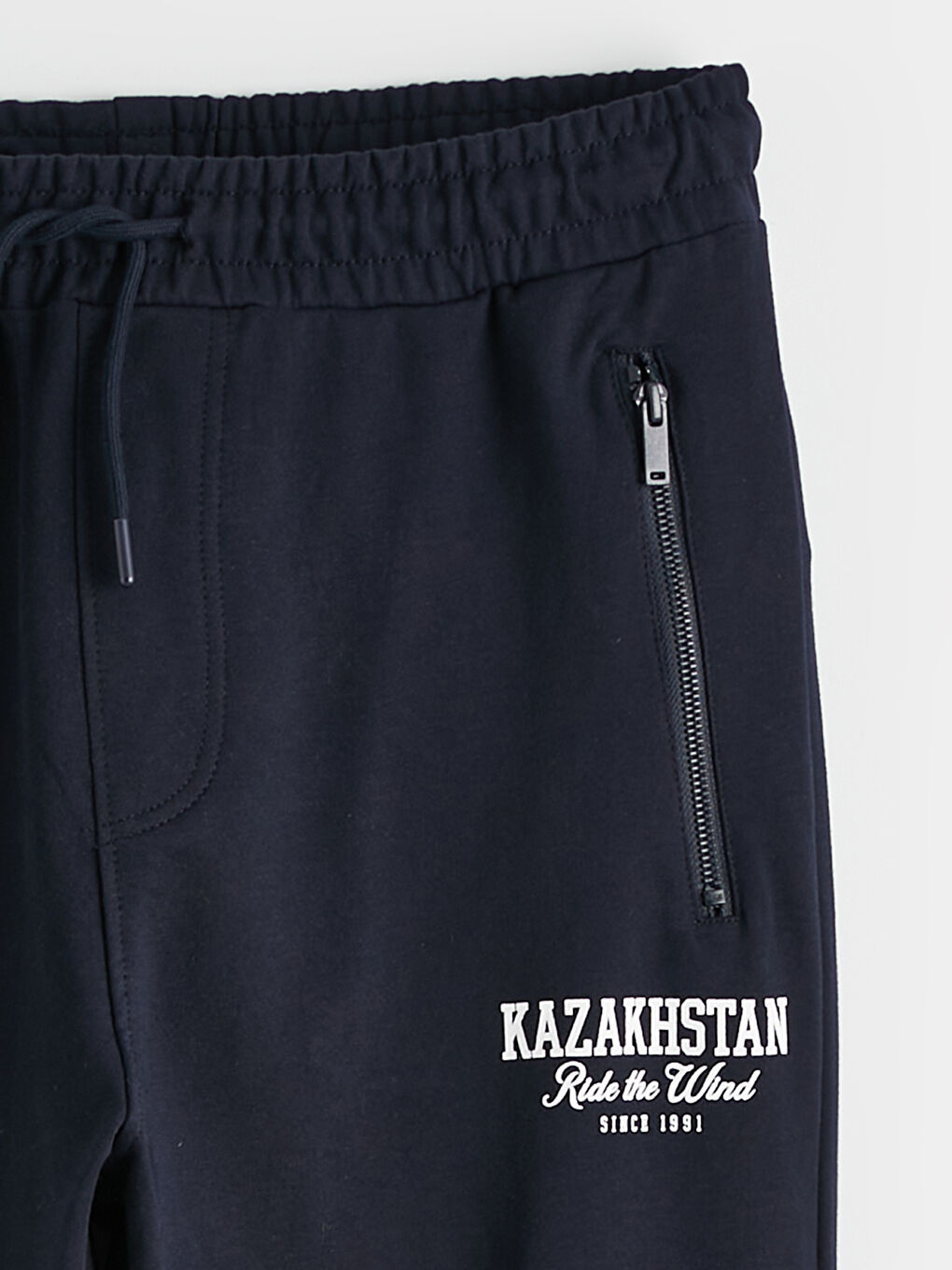 Lacivert Standart Kalıp Erkek Baskılı Jogger Eşofman Altı-1