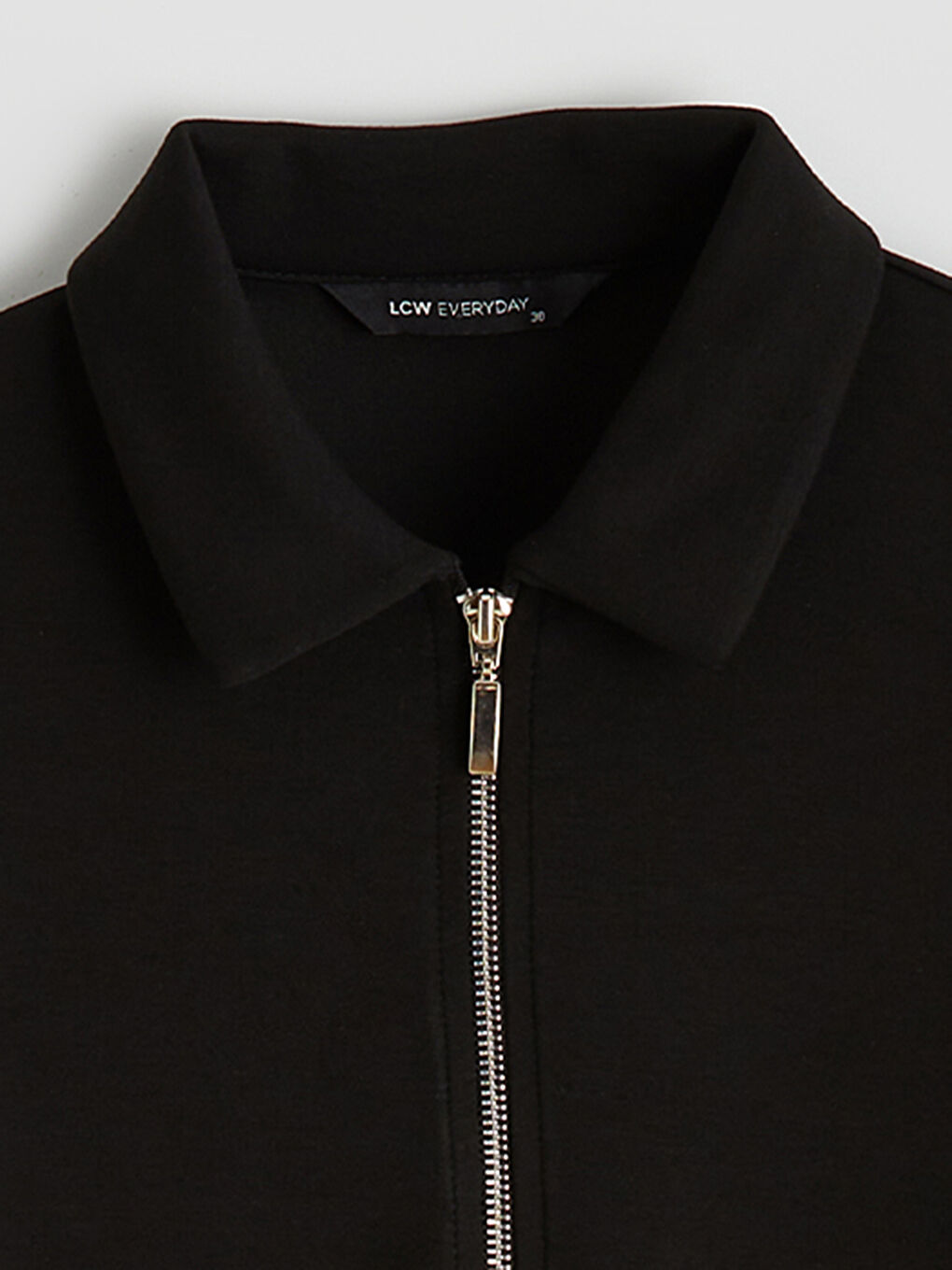 Siyah Polo Yaka Soft Touch Mini Elbise-4