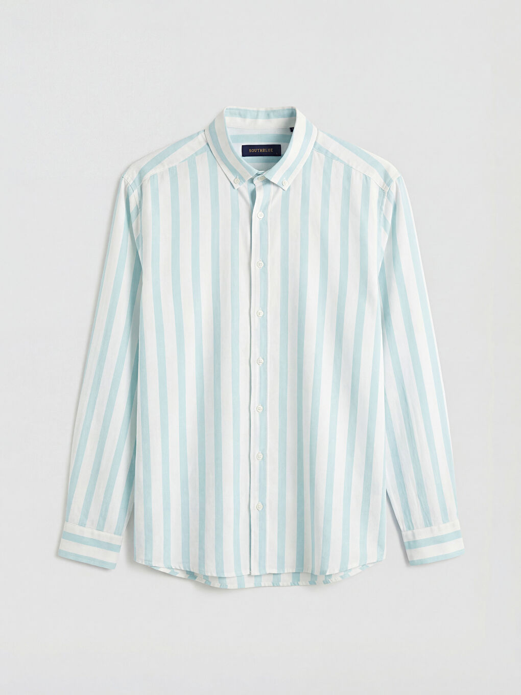 Mavi Regular Fit Çizgili Poplin Erkek Gömlek