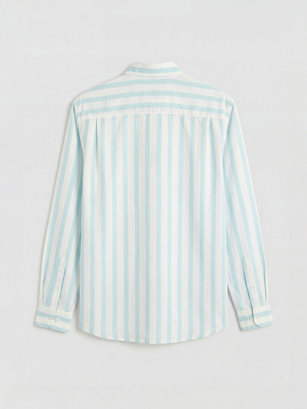 Mavi Regular Fit Çizgili Poplin Erkek Gömlek-1