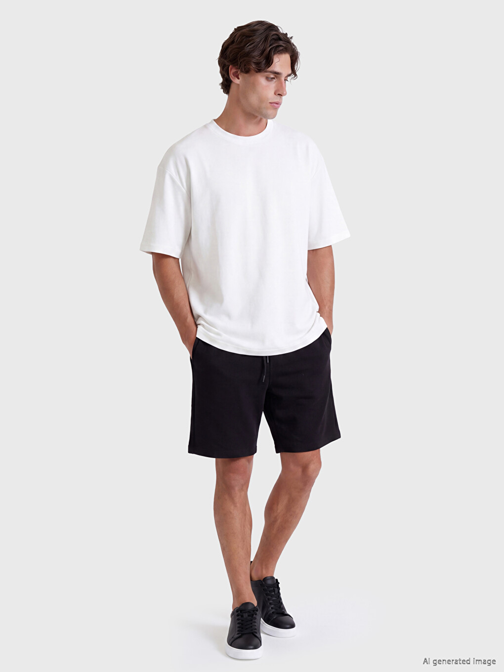 Man Black Shorts